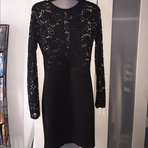 Lace black homecoming dress