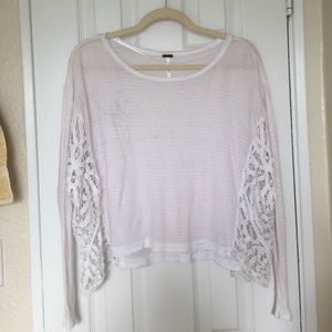 Free people top with beautiful side details