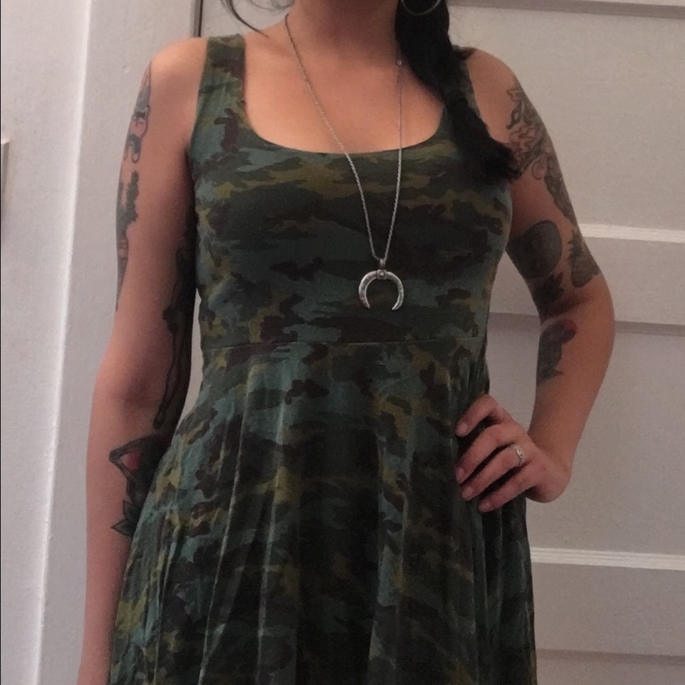 Urban Outfitters Sparkle & Fade Camo Dress
