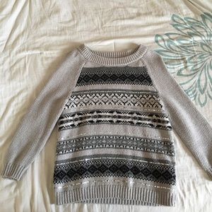 Warm grey sequence sweater