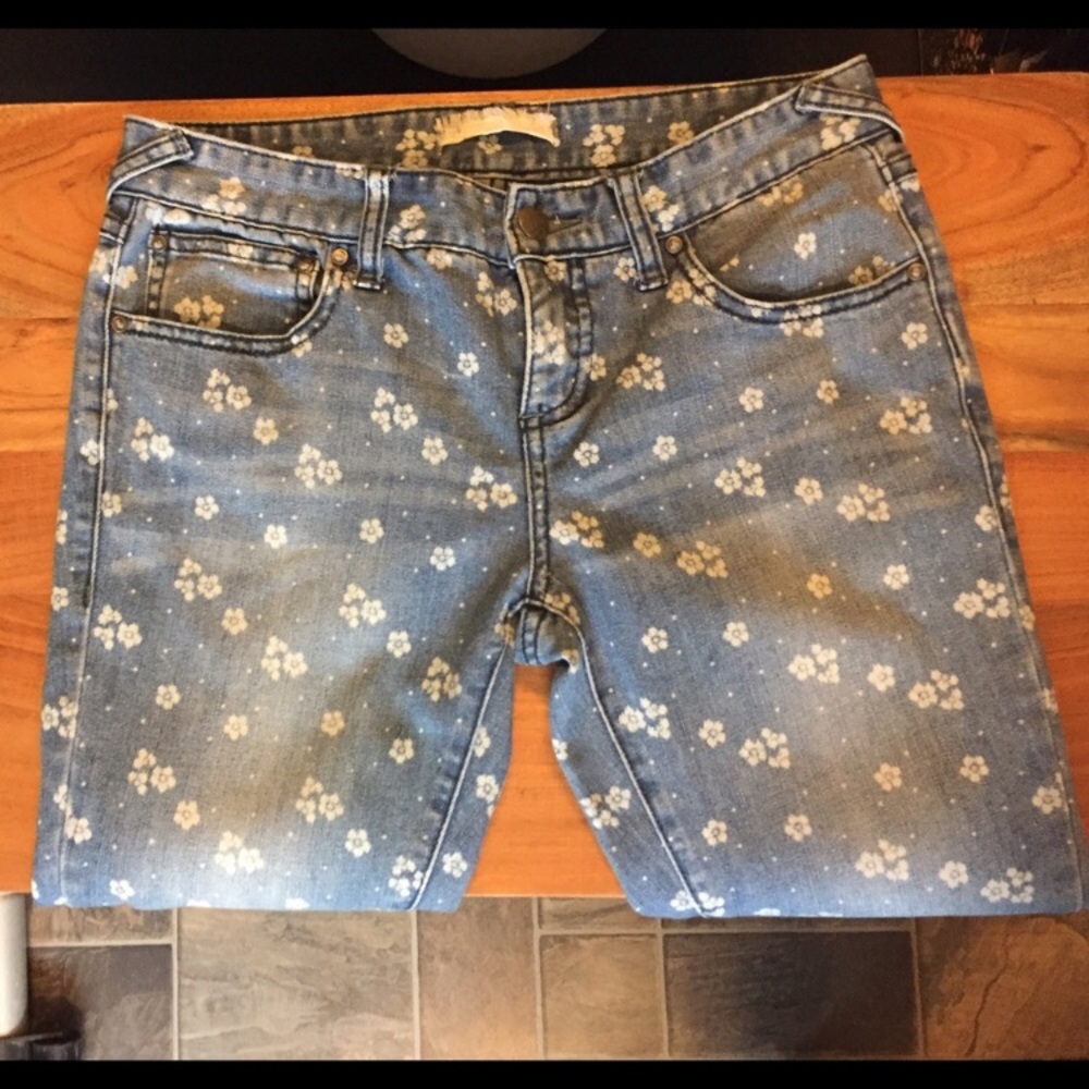 Free People ditsy floral skinny jeans size 27 - Picture 3 of 4
