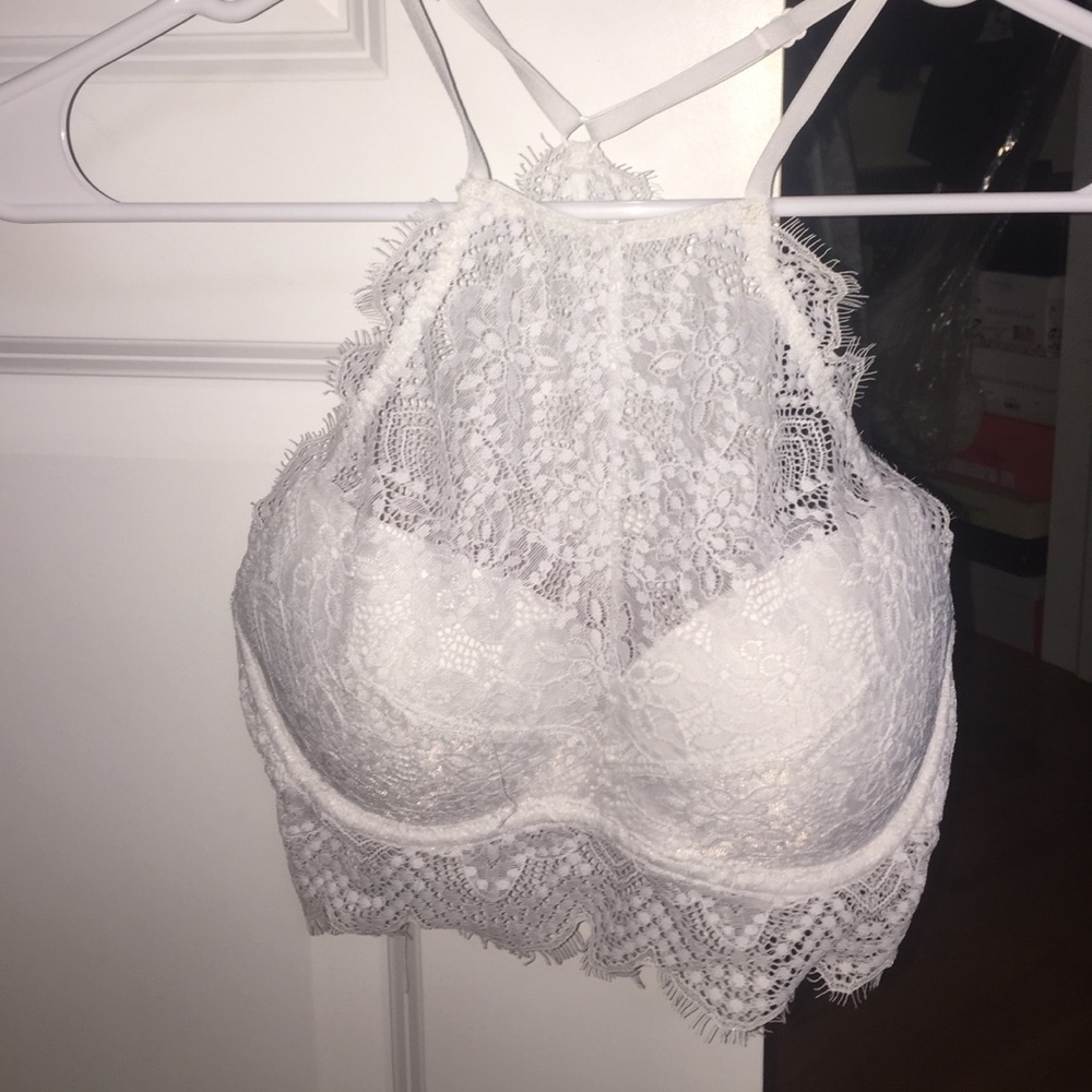White lace bralette