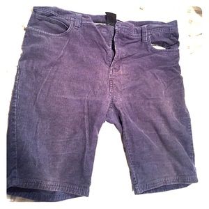 Navy blue corduroy shorts