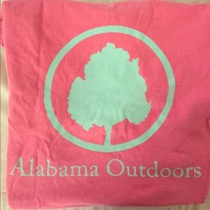 Coral and mint Alabama Outdoors comfort colors tee