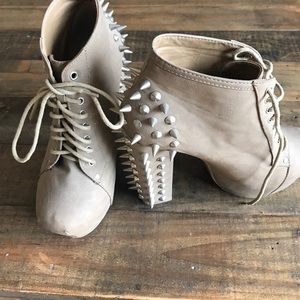 Spikey heeled booties- brand: Vintage