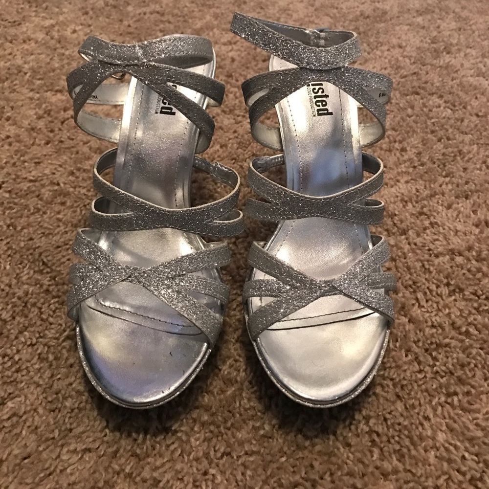 Unlisted Silver Glitter Heels