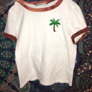 Ringer Palm Tree Tee
