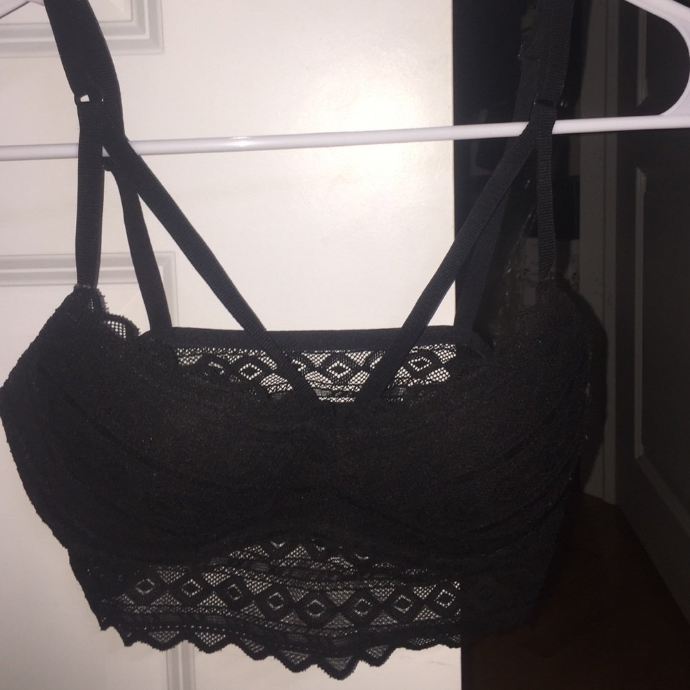 Black lace bralette