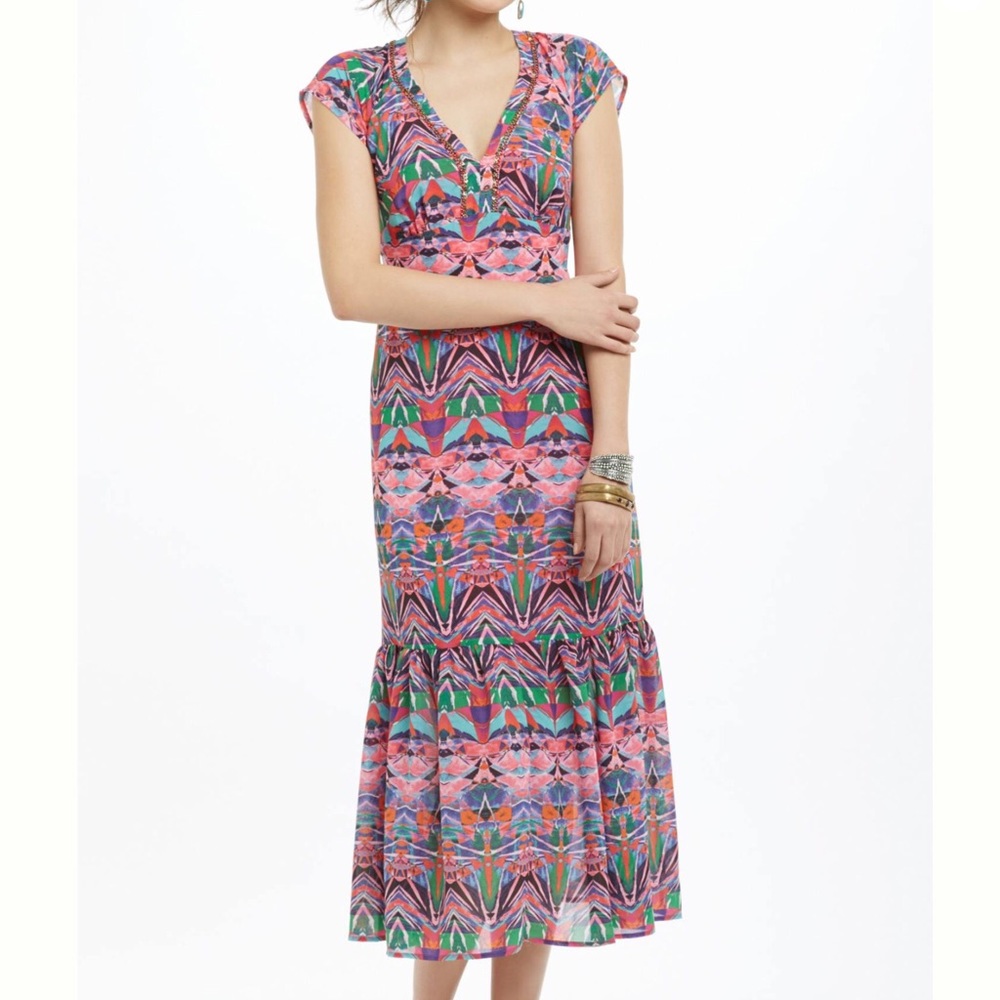 Beautiful NWT Vanessa Virginia Mural Maxi Dress