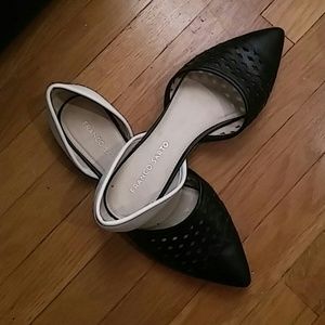 Franco Sarto Black & White Flats