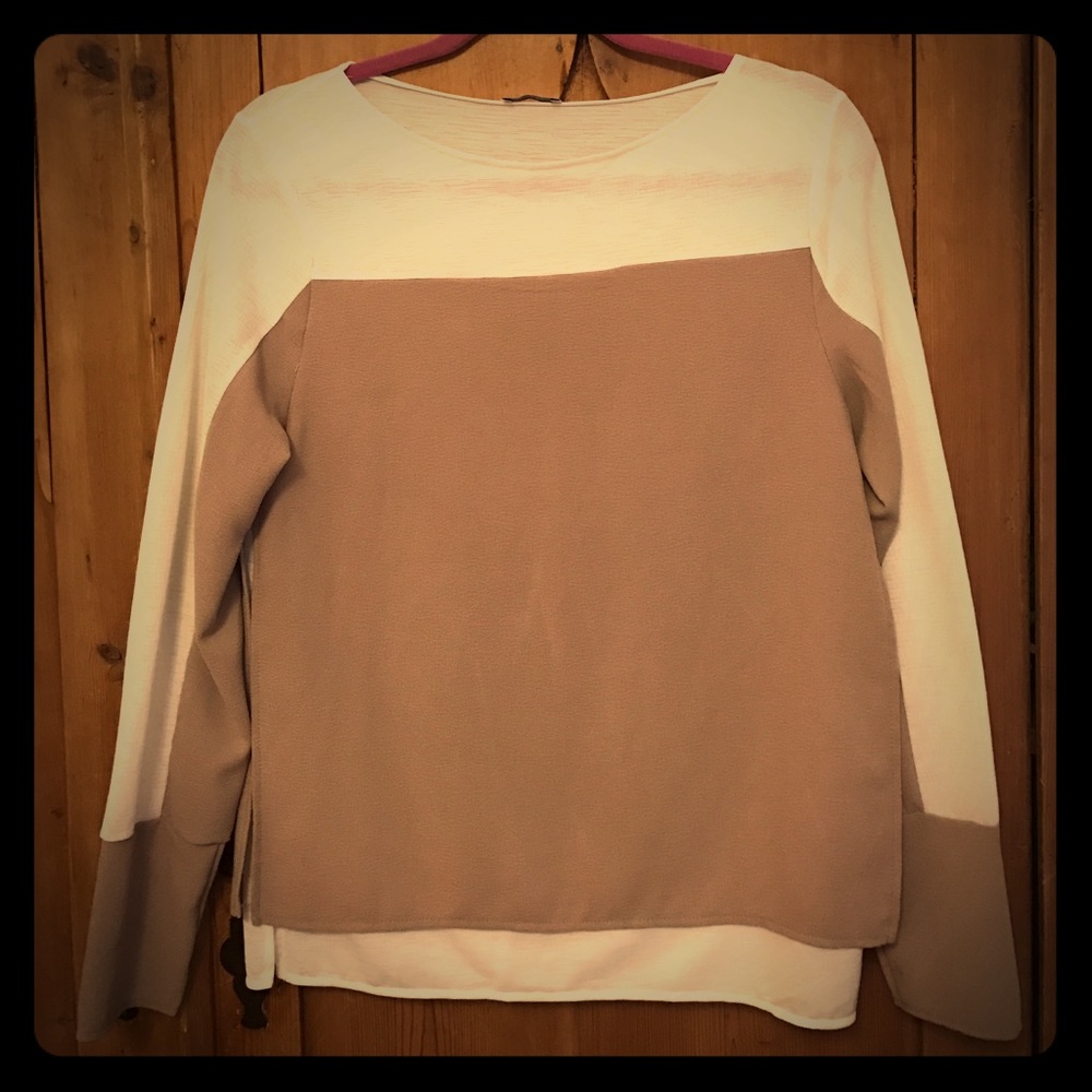 Zara 2 tone long sleeve top
