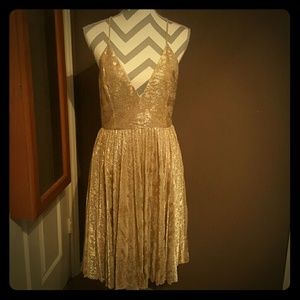 Gold shimmer dress