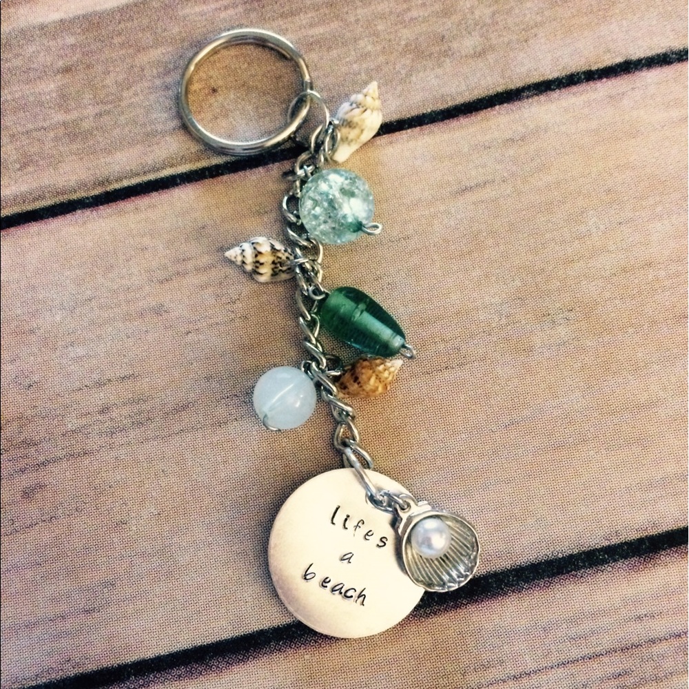 Life's a beach keychain