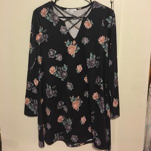 Long sleeve floral dress