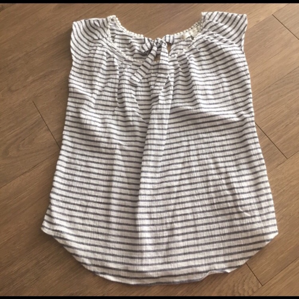 LC Lauren Conrad blue and white stripe top
