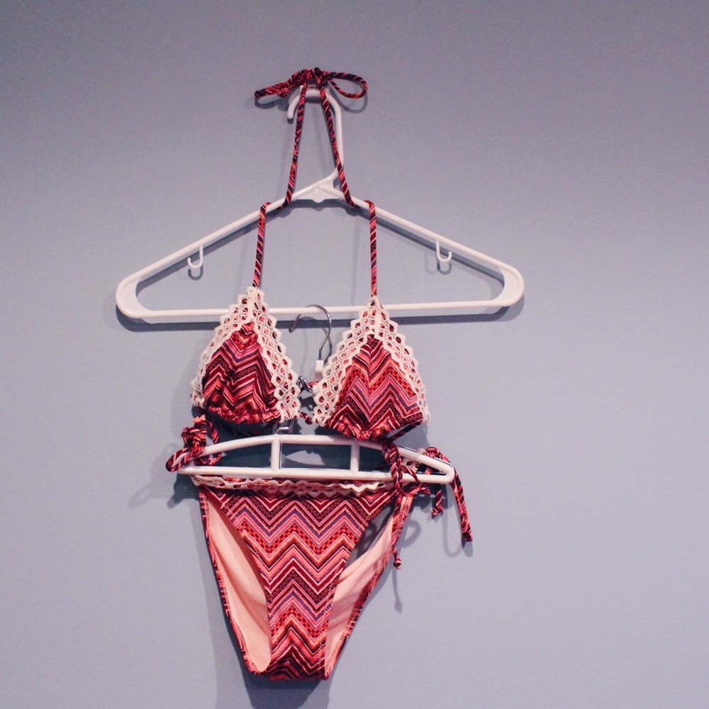 Chevron Striped Bikini Set