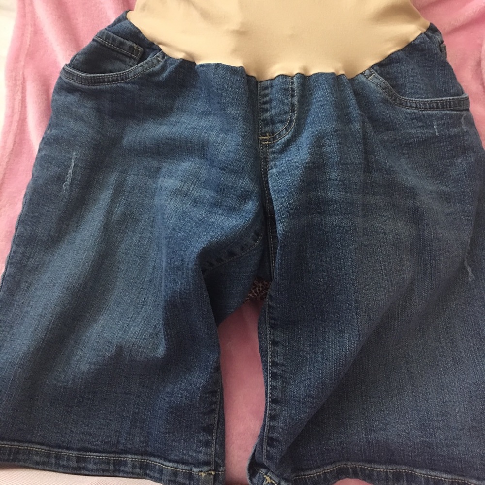 Maternity secret fit belly jeans shorts