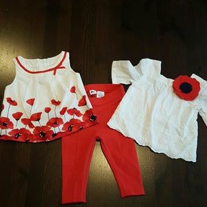 3 Janie and Jack pieces "Poppy" collection