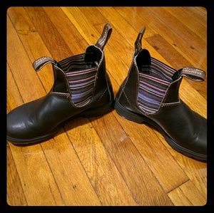 Brown and striped Blundstone