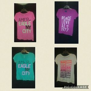 Lot Of 4 American Eagle Babydoll T's, Sz LG-$8!