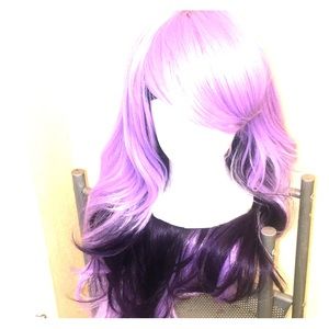 Lavender/dark purple (mermaid color) wig