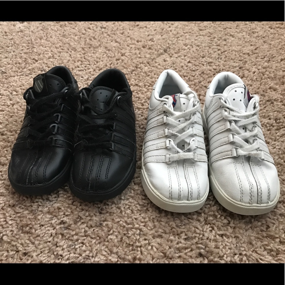 2 for15 K-Swiss White and Black Shoes/ NO Trades