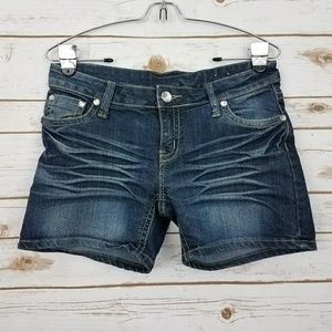 Dark Wash Jean/Denim Shorts w/ Rhinestones Size 4
