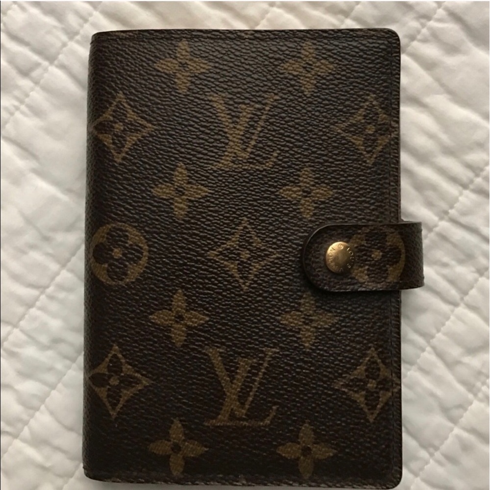Louis Vuitton agenda.