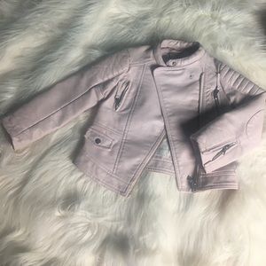 Adorable pastel pink Zara Girls Biker Collection