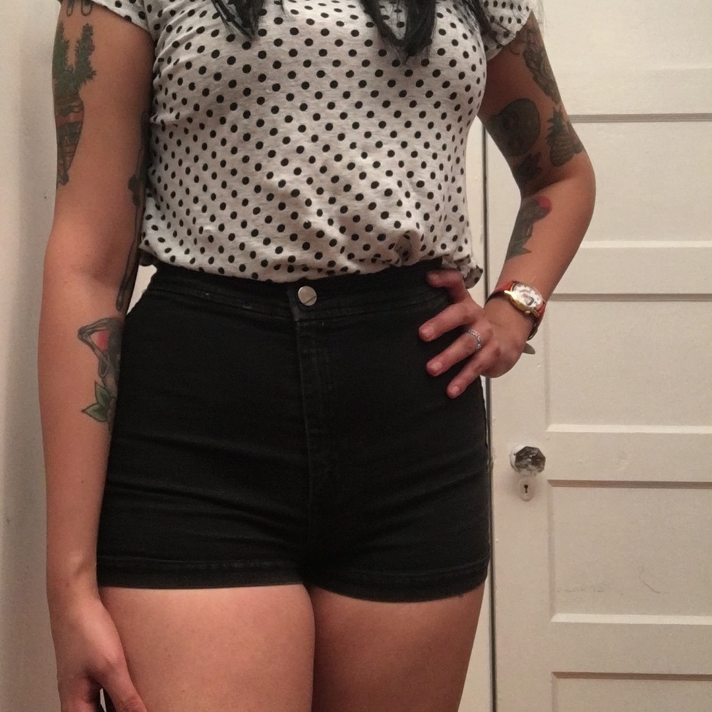 American Apparel black easy shorts