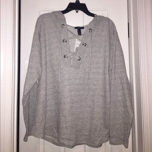 Forever 21 lace-up hoodie