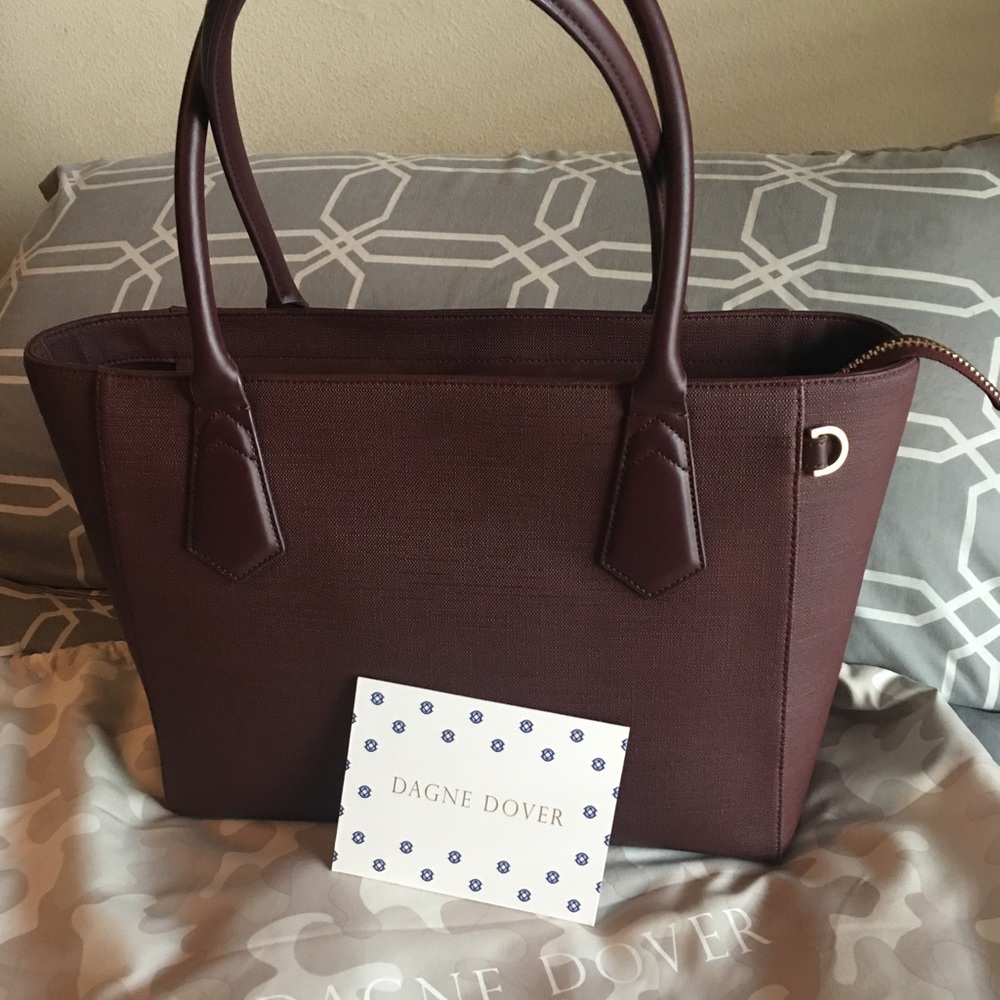 Dagne Dover 13" Oxblood Tote