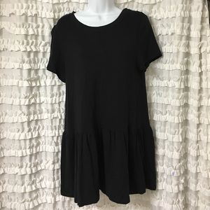 Black Oversized Peplum Tunic