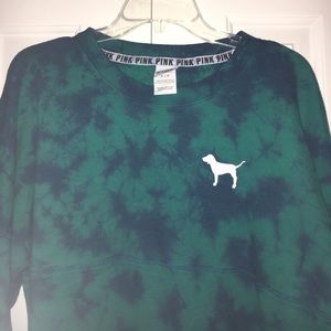 PINK tie dye oversized pullover ! 💚💙