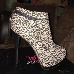 Suede Leopard Booties