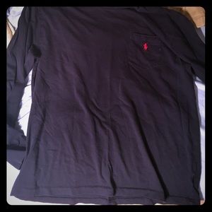 Long sleeve navy blue Ralph Lauren tee