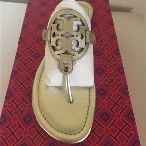 Tory Burch Miller sandals gold size 8