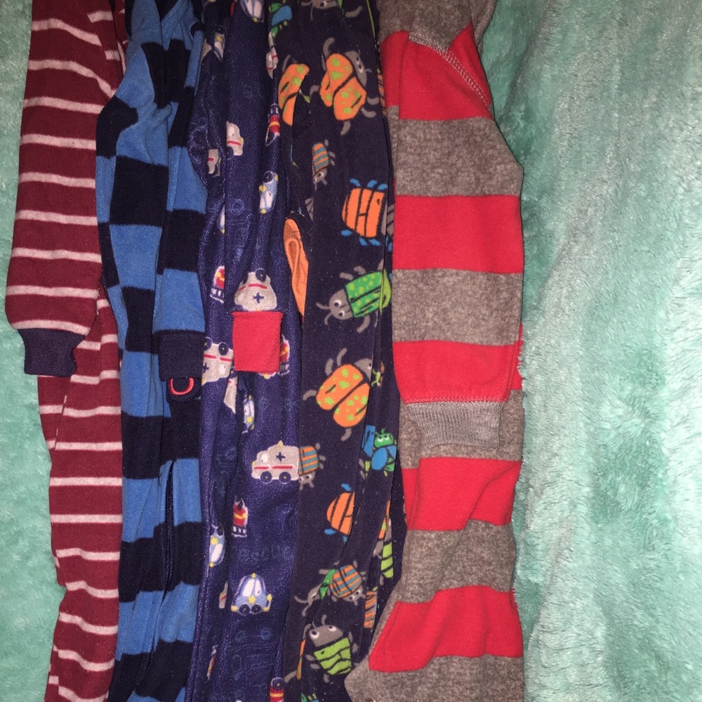Bundle of footie pajamas