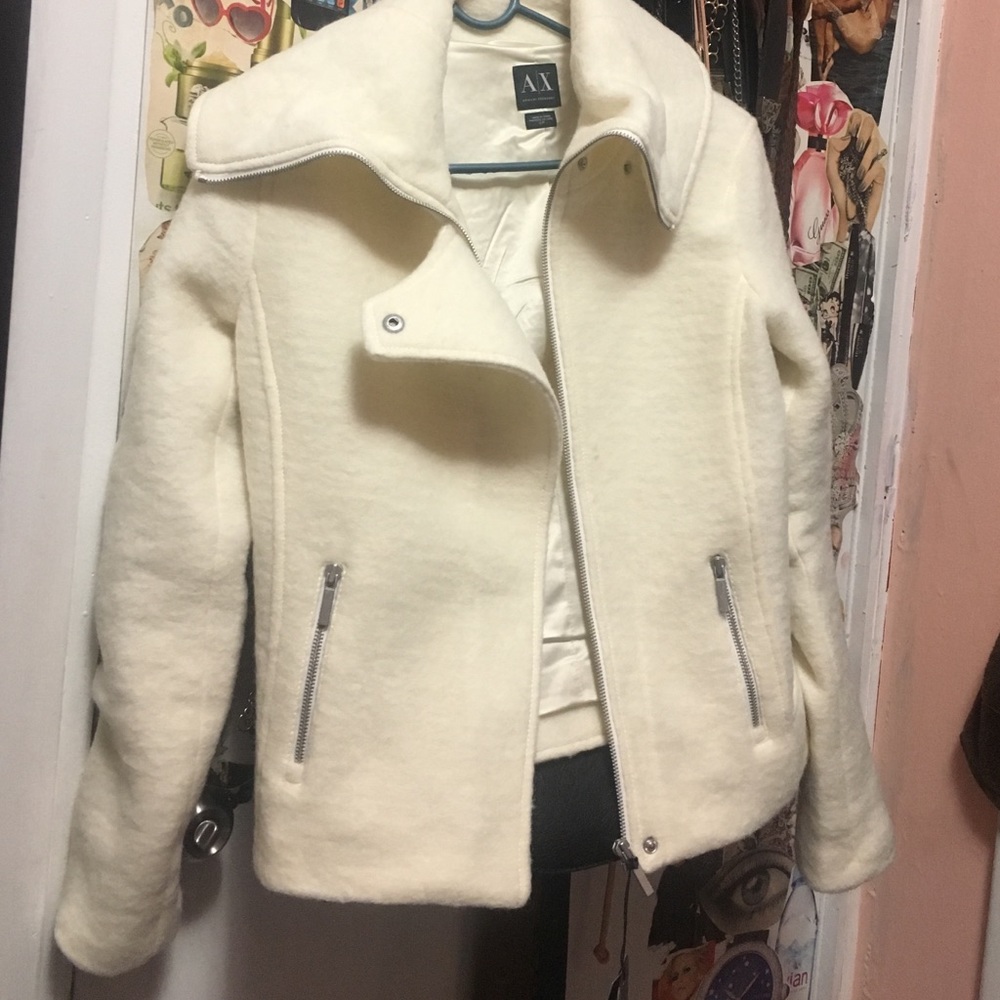 White Armani exchange jacket