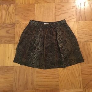 Banana Republic skirt w/ snake print - Green/Brown