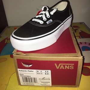 Black authentic platform vans