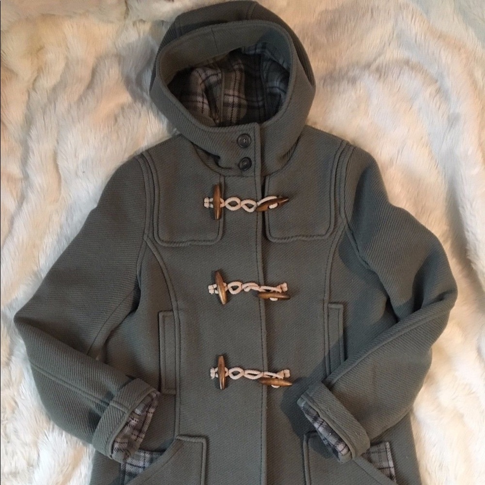 Topshop Unlined Wool Toggle Coat