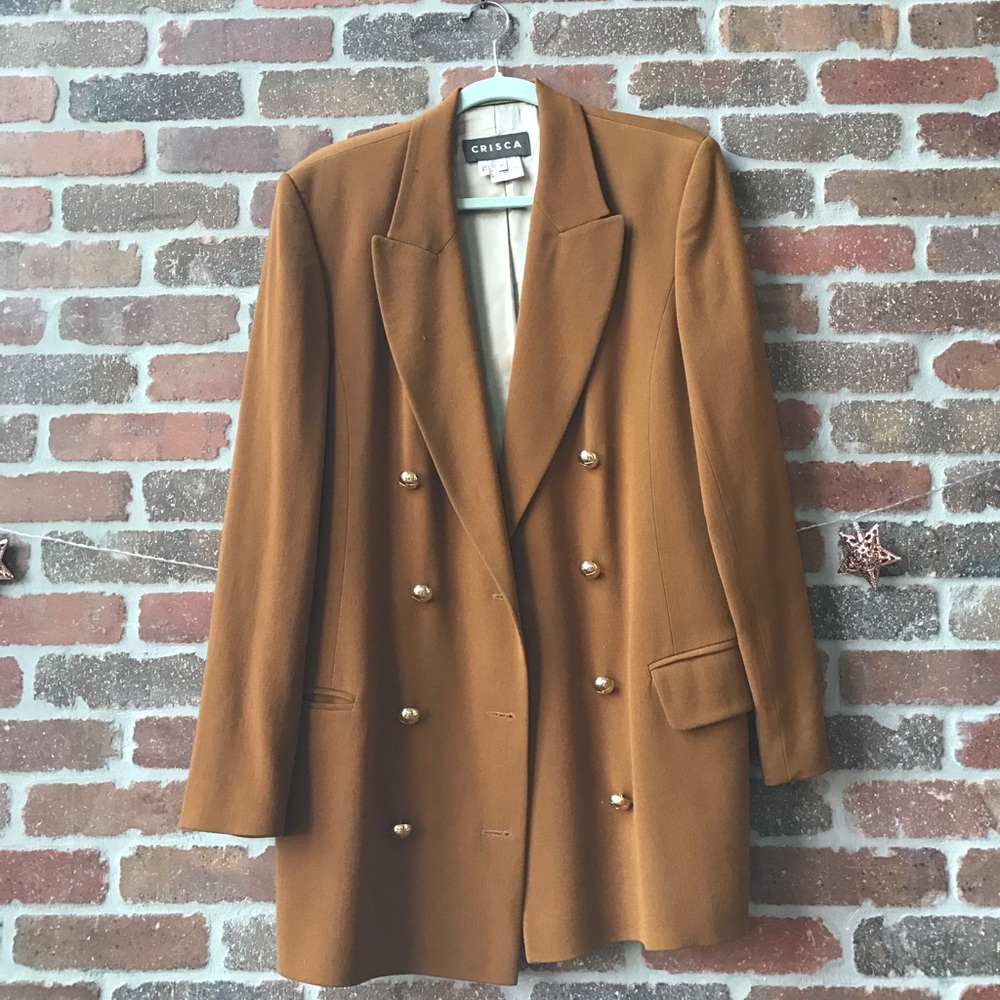 Vinatge Double breast button oversized  pea coat