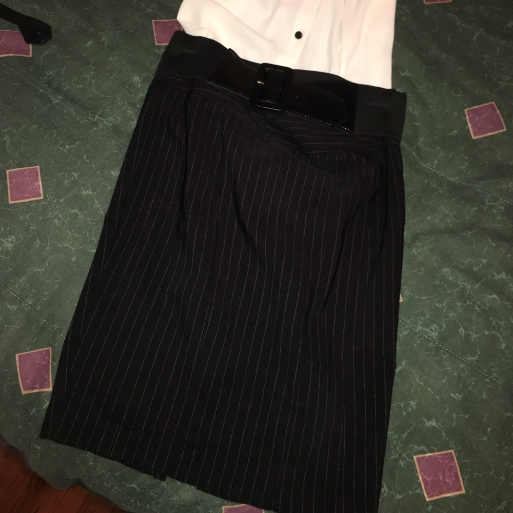 Mid length, Dressy stripped skirt