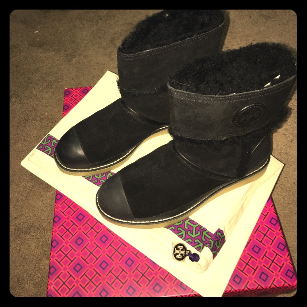 Nadine Booties Deep Split Suede Tory Burch Boots