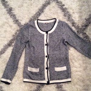 Soft tweed knit cardigan