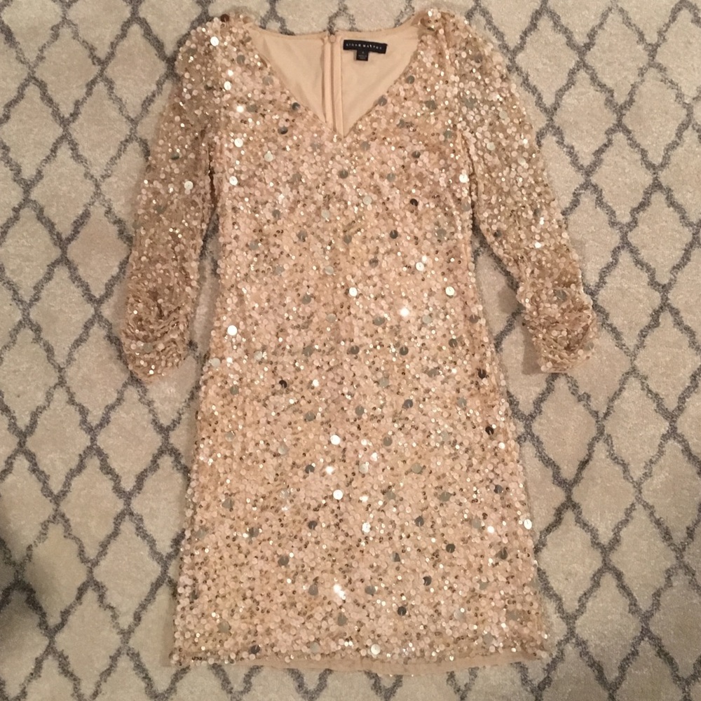 Champagne sequin dress