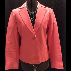 Pink leather jacket