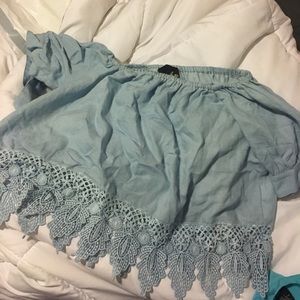 Off shoulder crop top