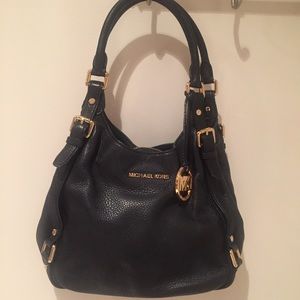 Black leather Michael Kors handbag